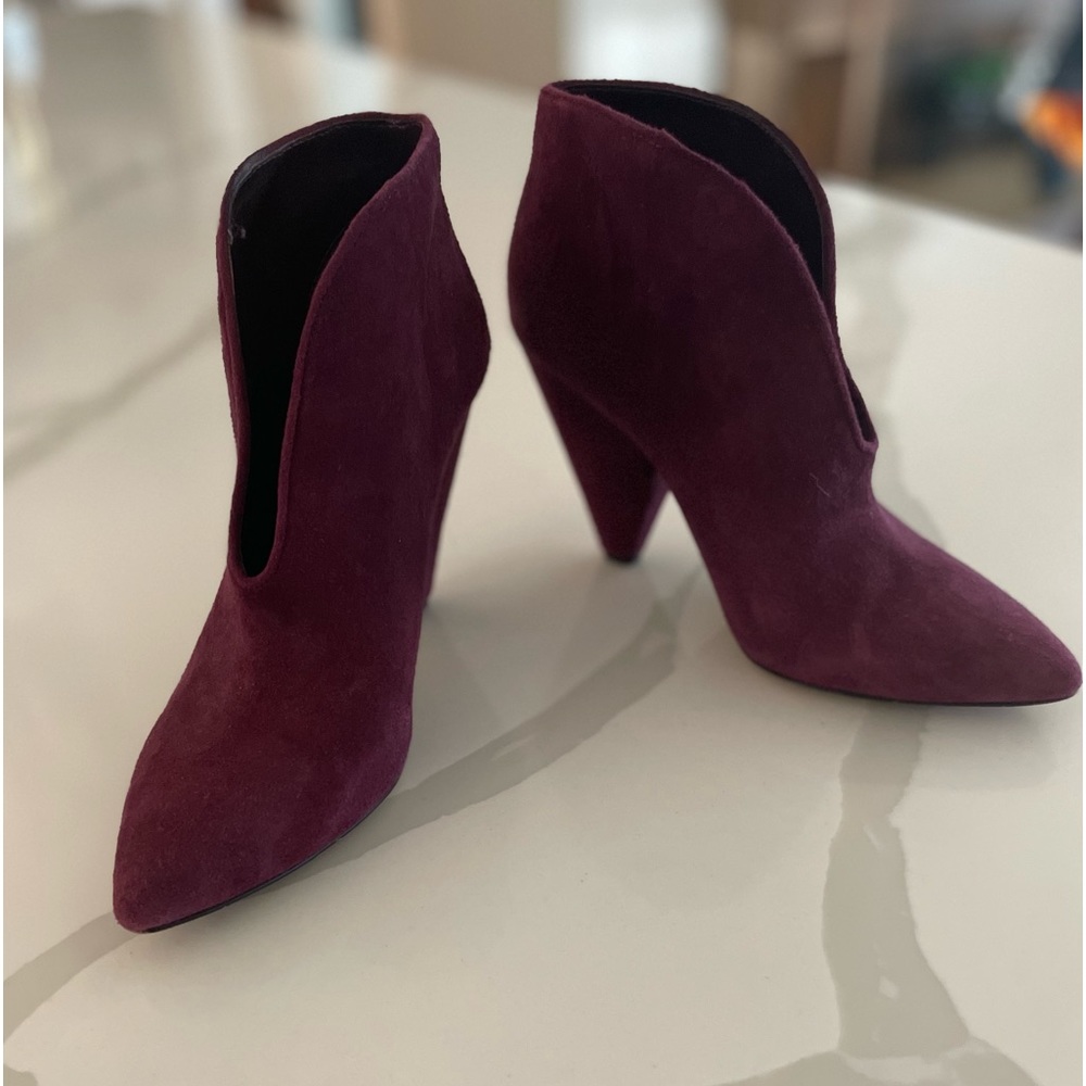 Suede booties- deep purple/plum Vince Camuto